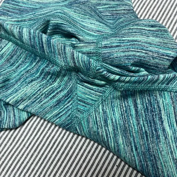 Lululemon Wunder Under Blue Green Leggings Size 6 - Picture 3 of 4